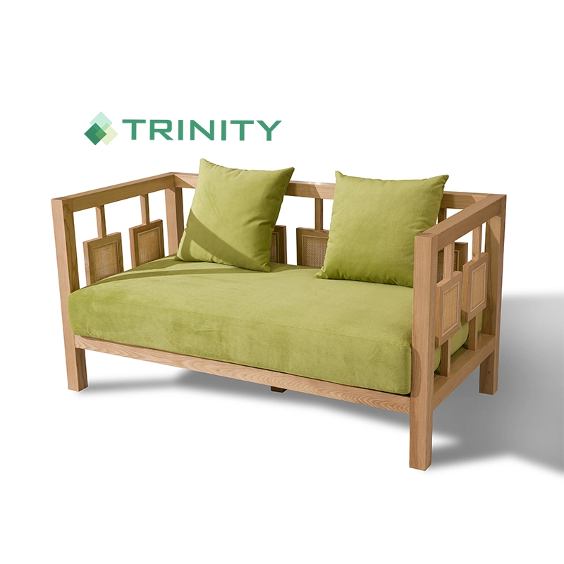 Kundengebundenes asiatisches tropisches Sofa des hölzernen Rahmens mit Rattan-Weidendesign