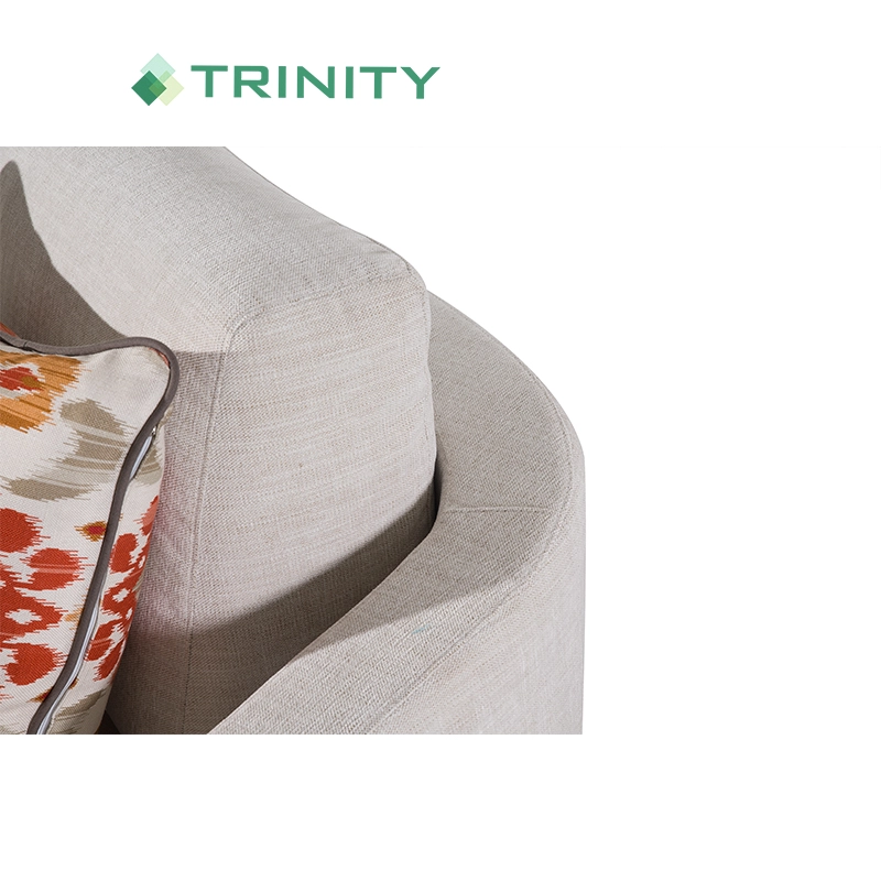5-Star Modern Hotel Standard Made Simple White Upholstered 3 Seat Sofa