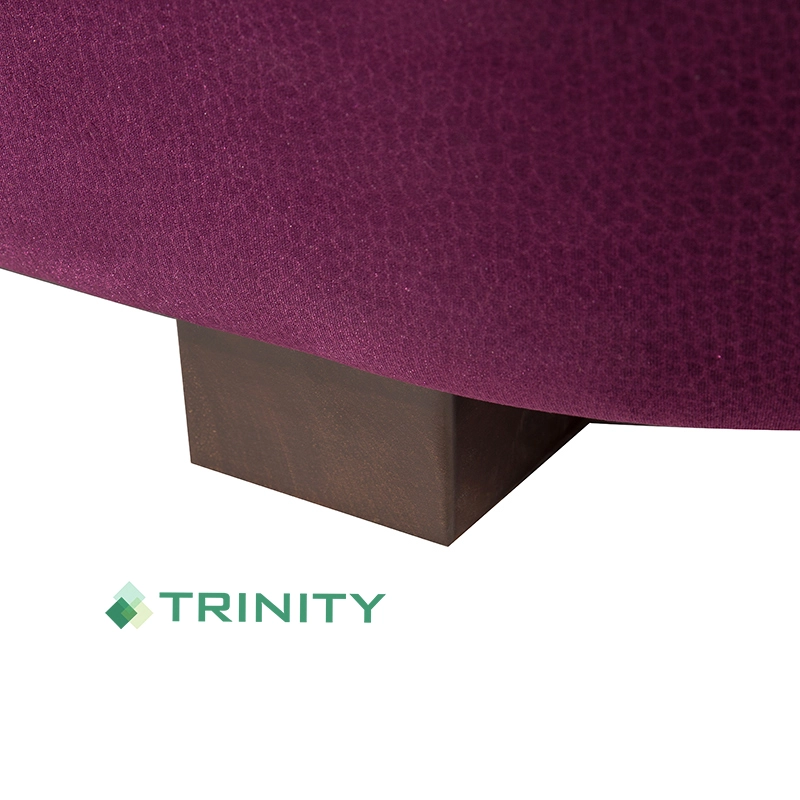 High End Custom Wine Red Velvet Bar Restaurant Curved Back Sofa