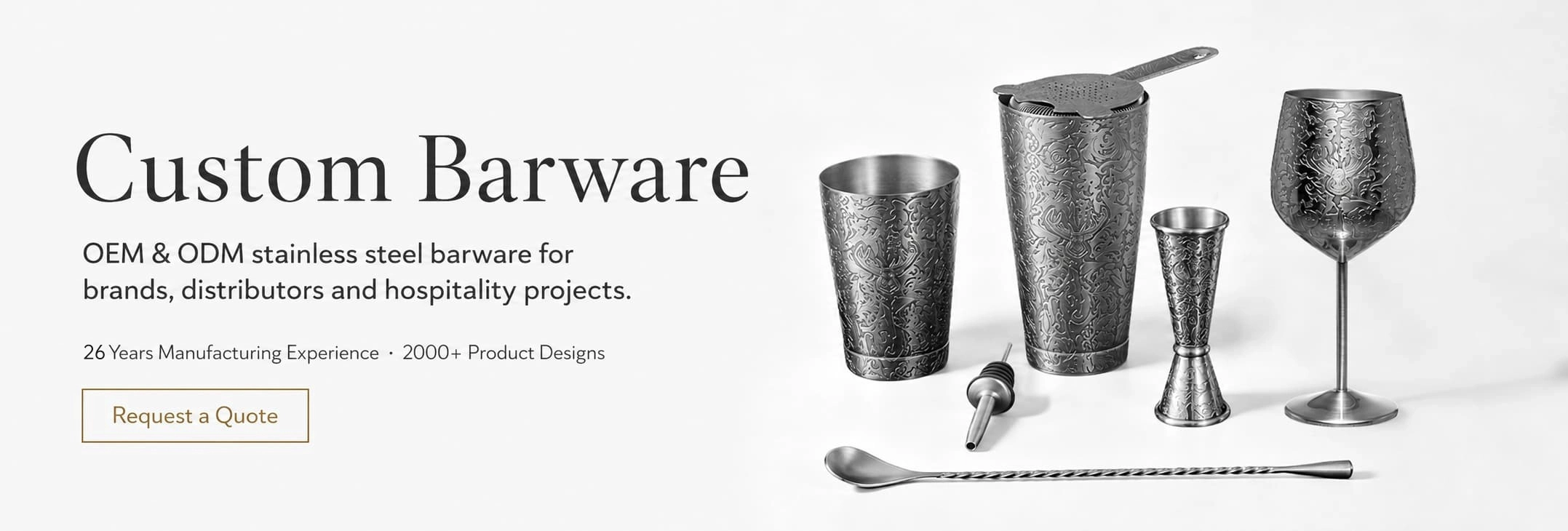 Custom Etched Barware for Premium Brands