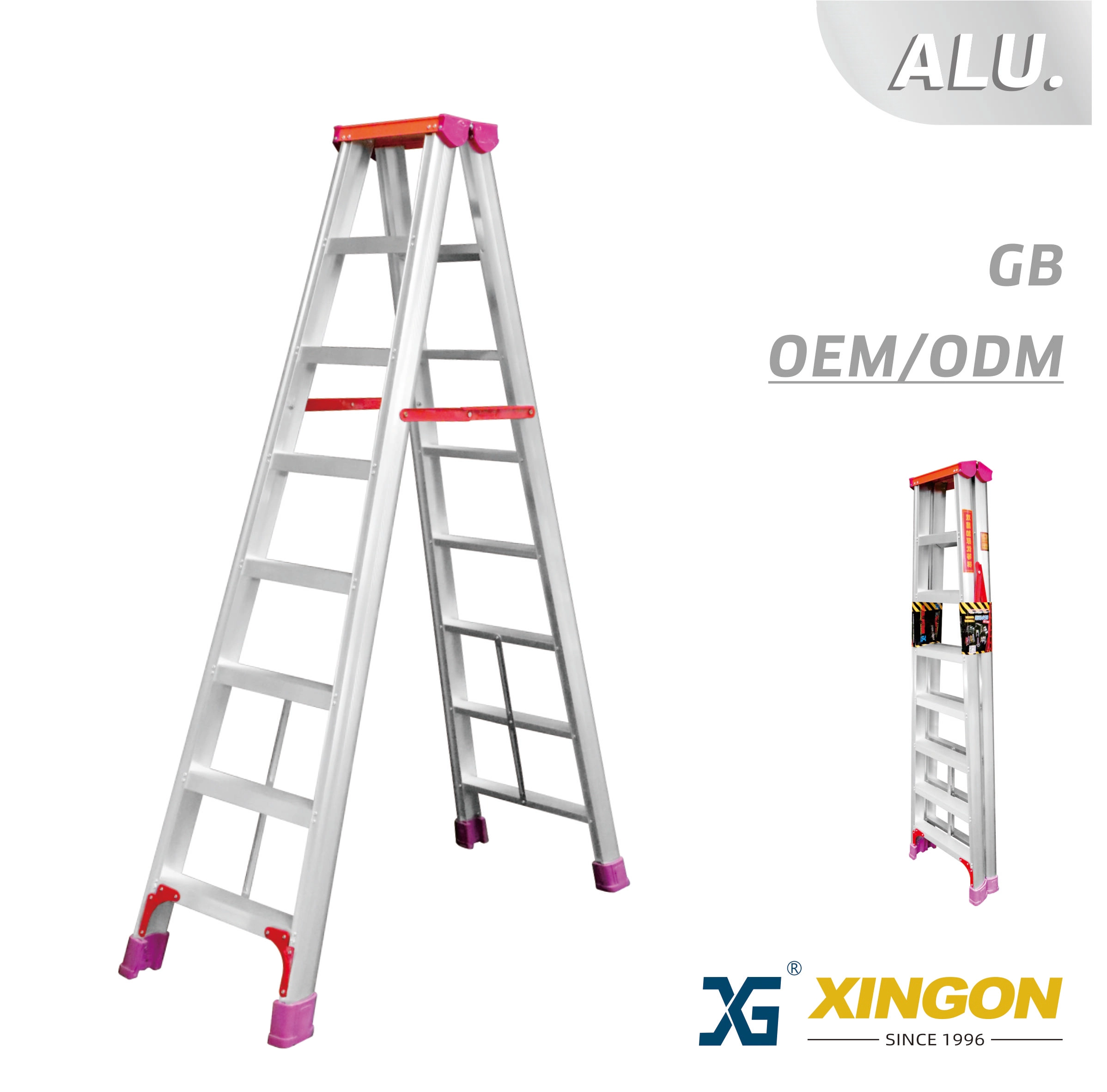 China XG-103N 【ALUMINUM】 Double side A Ladder (Heavy Duty) manufacturer