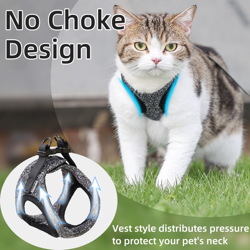 Breathable comfortable sponge super light adjustable custom dog chest harness set