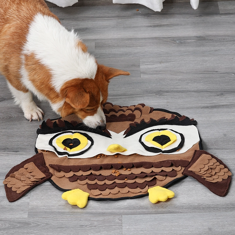 Owl Pet Sniffing Pad Training Blanket Game Supplies Cats, Dogs, Stress Relief, Sniffing, Biting, Tearing, Slow Food, Tibetan Food Mat, Puzzle Blanket, Machine Washable