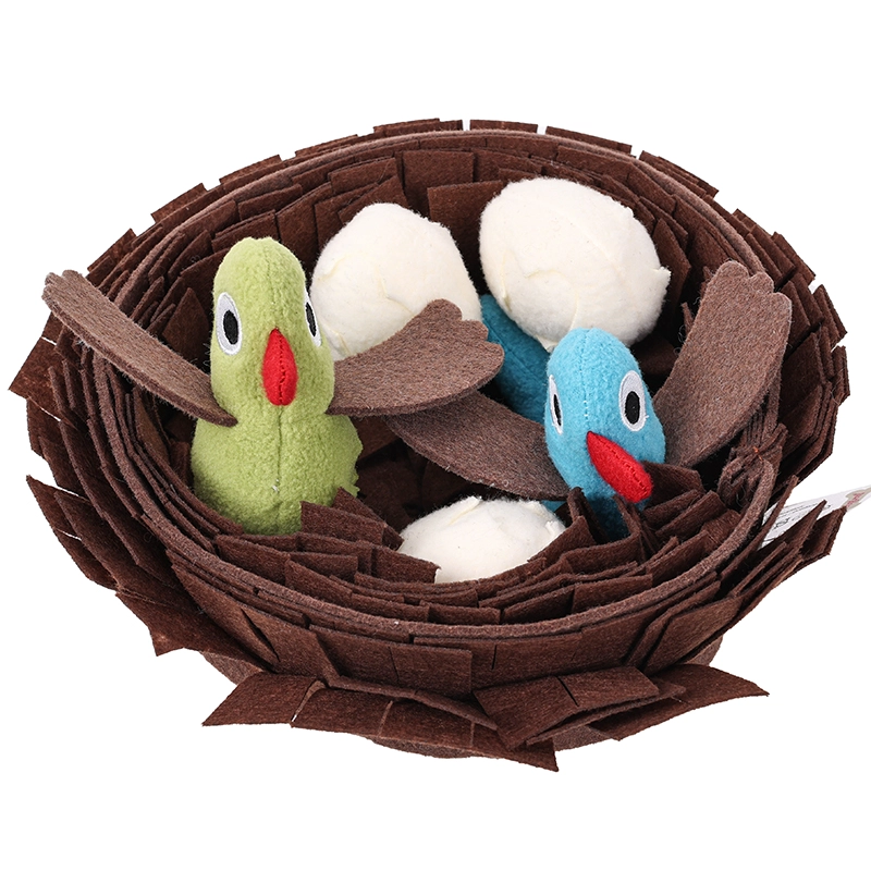 Chien soulage l'ennui artefact animal de compagnie nid d'oiseau puzzle jouet de reniflement de nourriture manquant son de reniflement de nourriture manquant accompagné de fournitures pour animaux de compagnie résistantes aux morsures