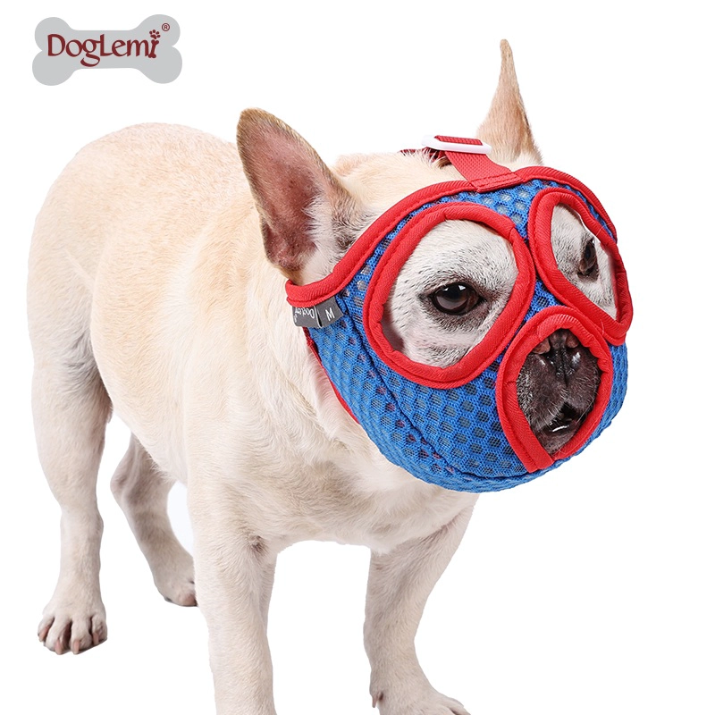 Muselière pour chien en maille respirante à nez plat