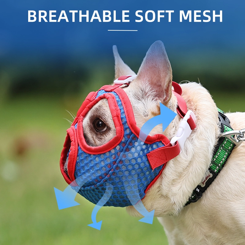 Muselière pour chien en maille respirante à nez plat