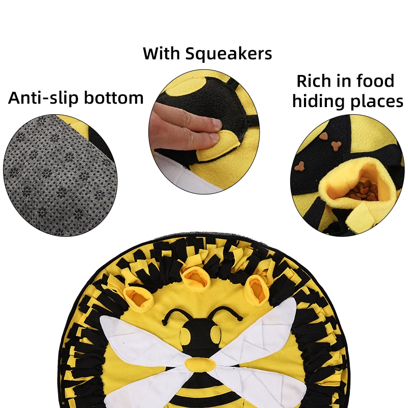 Schnüffelmatte für Haustiere, Schnüffel-Aktivitätsspielmatte, interaktives Fütterungspuzzle, langsamer Futterautomat für Welpen, Katzen, Kaninchen, Haustier-Schnüffelpads