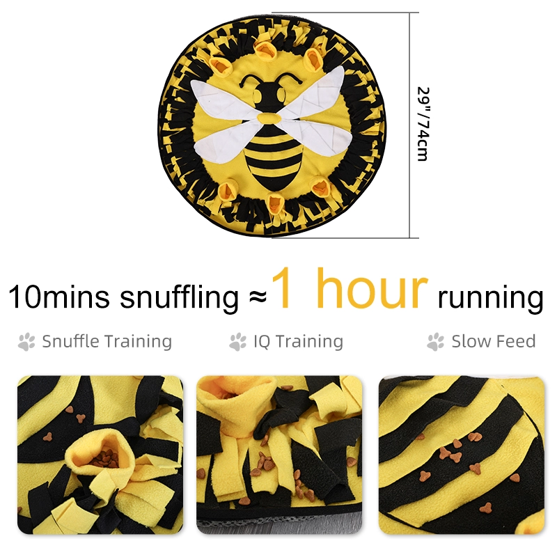 Schnüffelmatte für Haustiere, Schnüffel-Aktivitätsspielmatte, interaktives Fütterungspuzzle, langsamer Futterautomat für Welpen, Katzen, Kaninchen, Haustier-Schnüffelpads