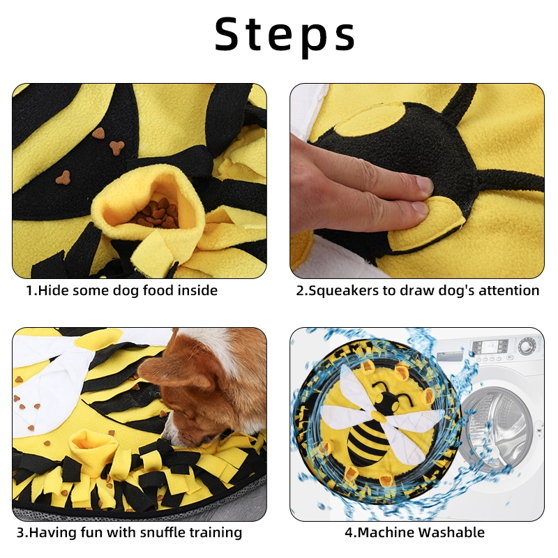 Schnüffelmatte für Haustiere, Schnüffel-Aktivitätsspielmatte, interaktives Fütterungspuzzle, langsamer Futterautomat für Welpen, Katzen, Kaninchen, Haustier-Schnüffelpads