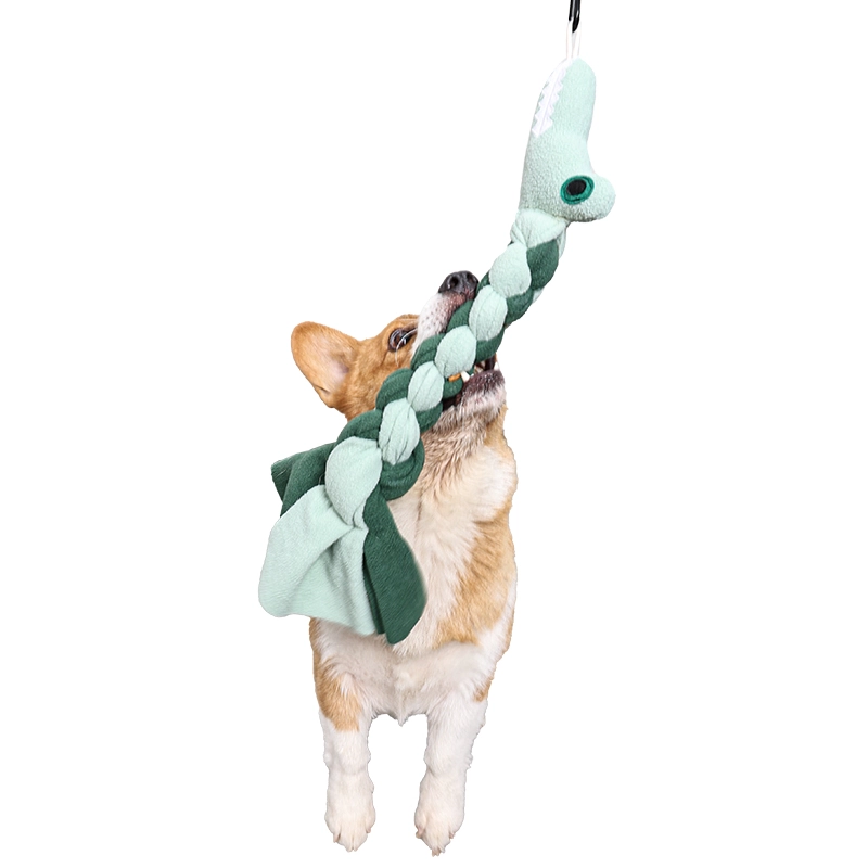 Juguete Teaser con cuerda de lana para perro, diseño Animal, repuesto para perseguir y tirar, juguete interactivo para masticar mascotas