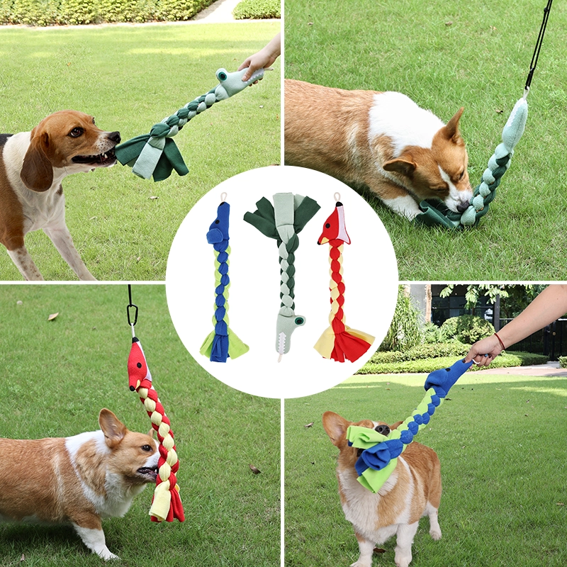 Juguete Teaser con cuerda de lana para perro, diseño Animal, repuesto para perseguir y tirar, juguete interactivo para masticar mascotas