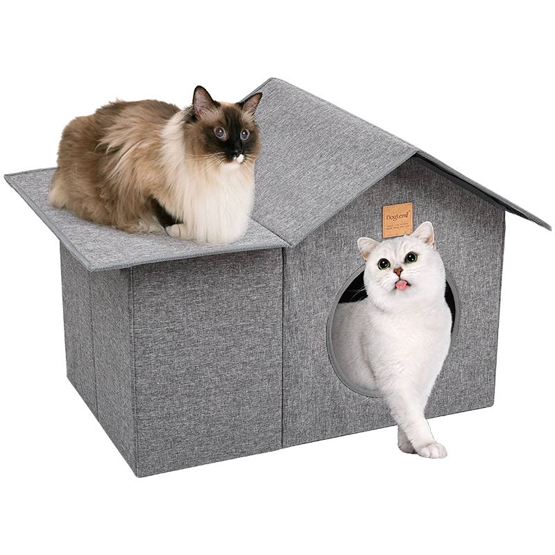 Chine Fabricant de grandes maisons de chat résistantes aux intempéries pour les chats d'intérieur et d'extérieur, abri pour chats sauvages, maison de chat d'extérieur étanche fabricant