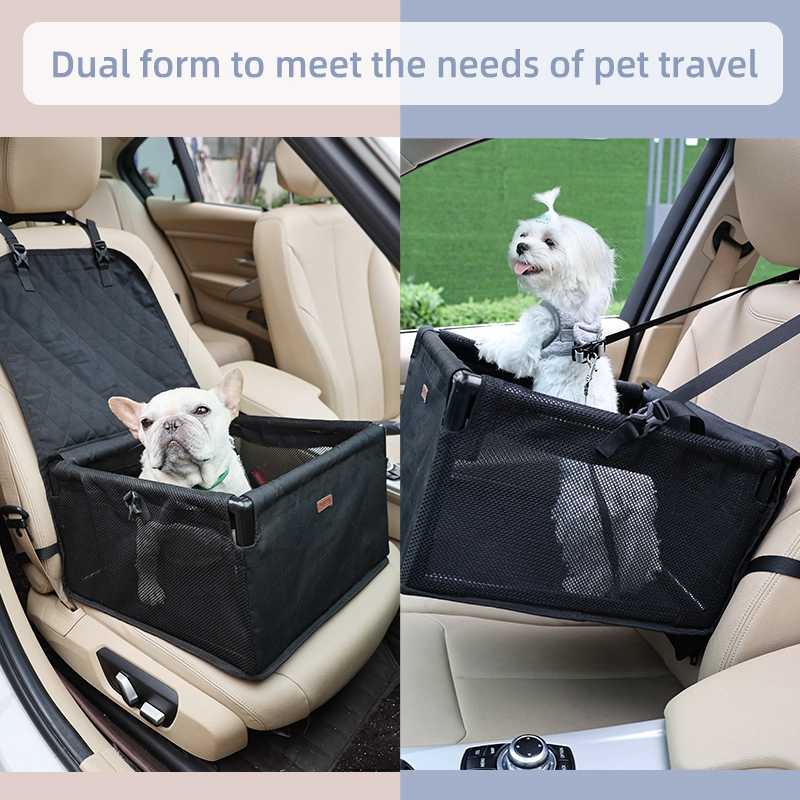 Siège d'appoint de voiture pour animaux de compagnie, siège d'appoint de luxe pour petits chiens, siège d'appoint de protection pliable, siège d'auto surélevé pour chien