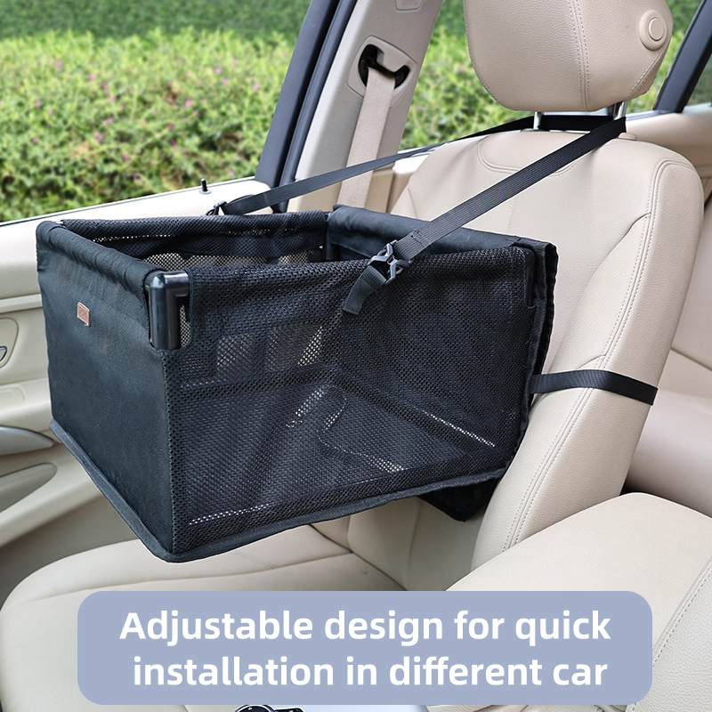 Siège d'appoint de voiture pour animaux de compagnie, siège d'appoint de luxe pour petits chiens, siège d'appoint de protection pliable, siège d'auto surélevé pour chien