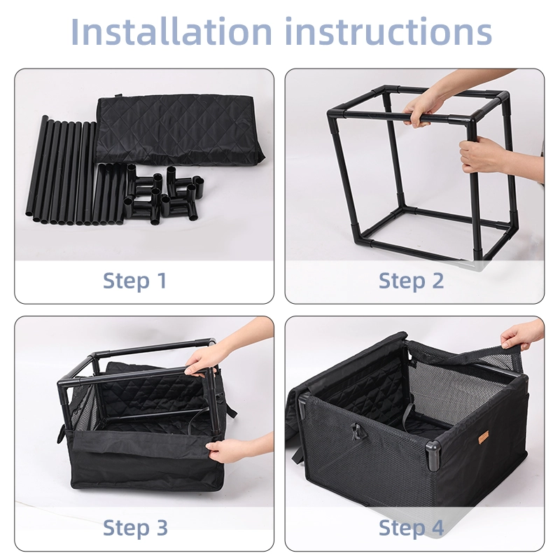 Siège d'appoint de voiture pour animaux de compagnie, siège d'appoint de luxe pour petits chiens, siège d'appoint de protection pliable, siège d'auto surélevé pour chien