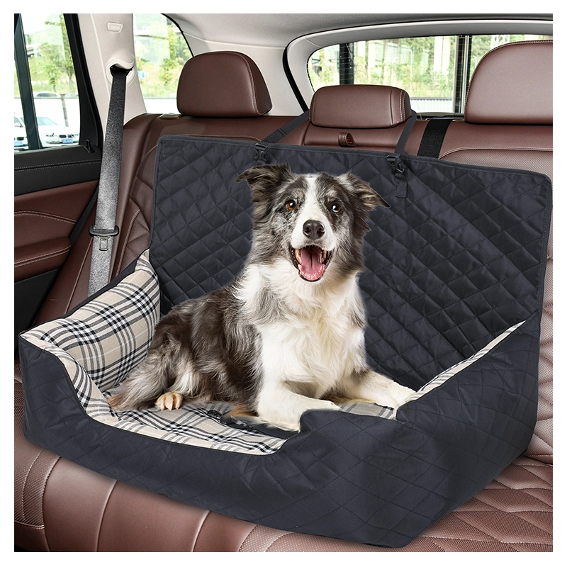Custom Logo Pet Car Seat Bed Rattan Dog Bed Safety Big Size Dog Bed for Car