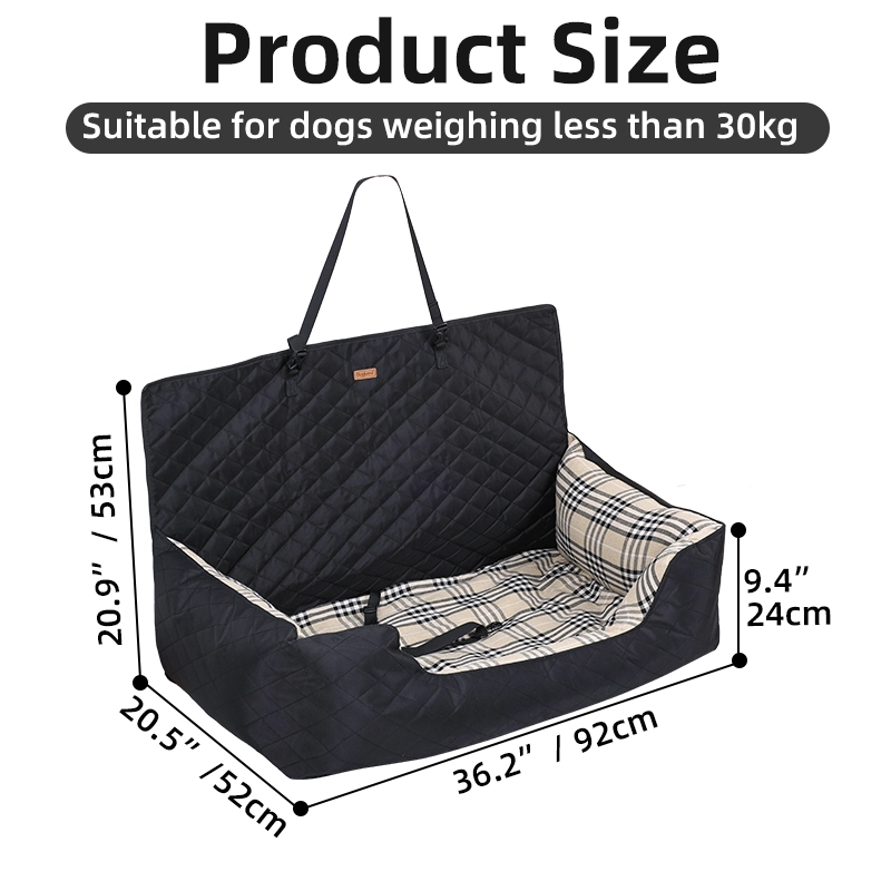 Custom Logo Pet Car Seat Bed Rattan Dog Bed Safety Big Size Dog Bed for Car