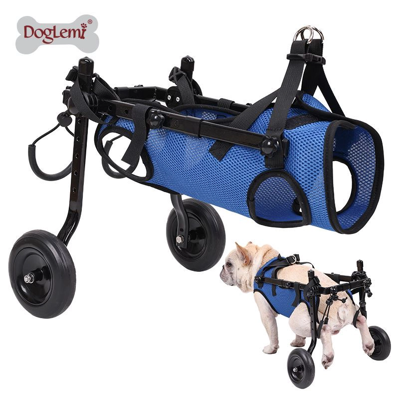 China Custom Dog Product Wholesale Fashion Adjustable Folding Dog Wheelchair Disabled/Recovery/Handicapped Pet Elderly Dog leg support manufacturer