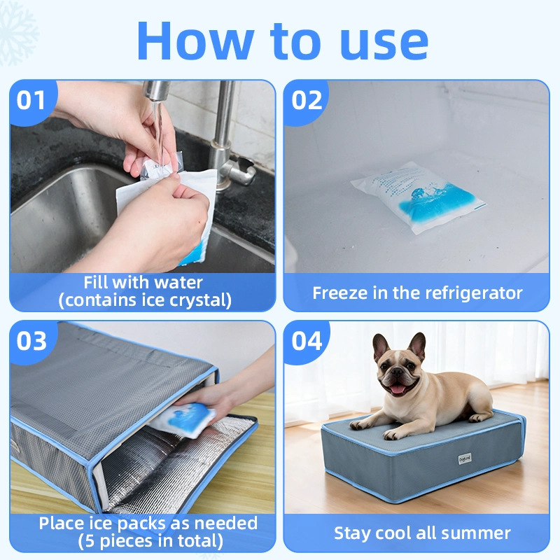 Lit rafraîchissant instantané pour chien, tapis rafraîchissant pour animaux de compagnie, lit respirant et confortable, produits frais pour animaux de compagnie, pour l'été