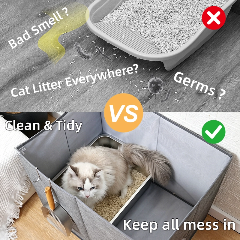 Accessoires de toilette anti-fuite pour chat, nouveau Design, boîtier universel, protection contre les éclaboussures pour bac à litière pour chat