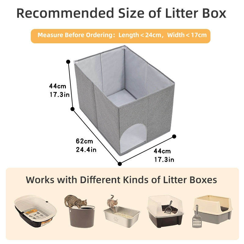 Accessoires de toilette anti-fuite pour chat, nouveau Design, boîtier universel, protection contre les éclaboussures pour bac à litière pour chat