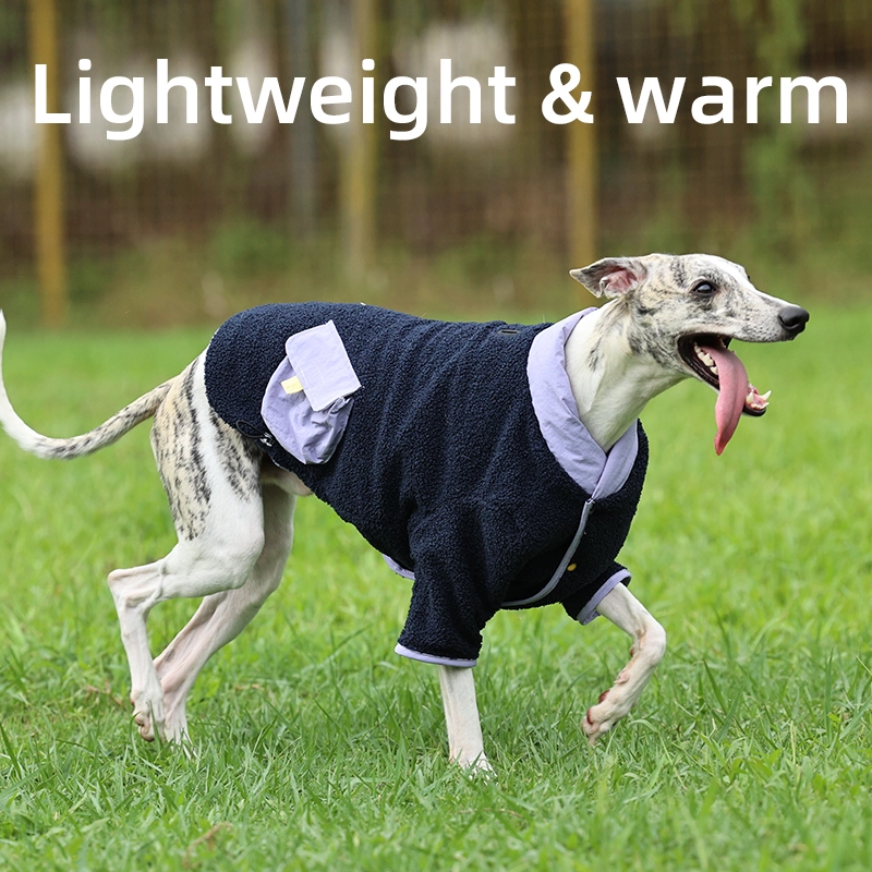 Doglemi Luxury Style Soft Skin-Friendly Vintage Style Dog Jackets Winter Pet Clothes Dog Coat with Pocket for Outdoor Walking