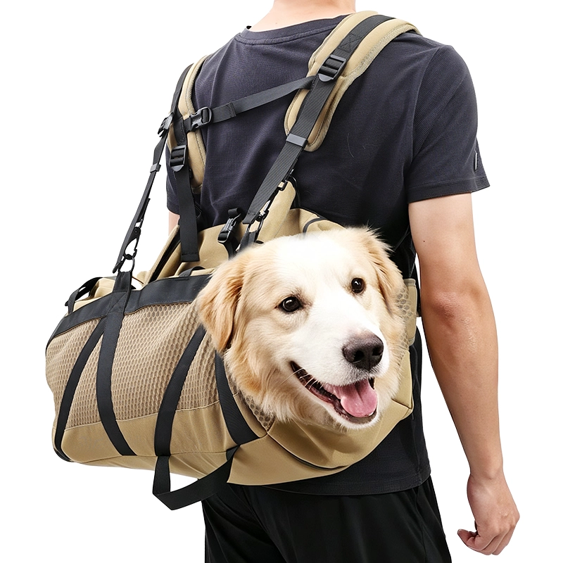 Multifunktionale Tragetasche für Hundezubehör, bequemer und wirbelsäulenstützender Rucksack mit großem Fassungsvermögen für den Transport großer Hunde