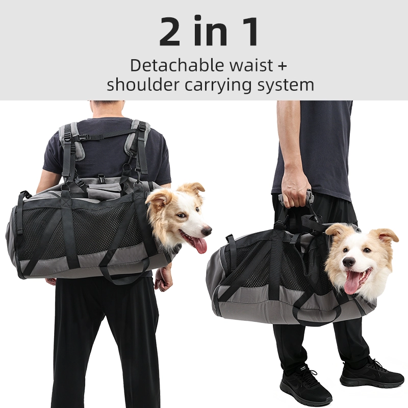 Multifunktionale Tragetasche für Hundezubehör, bequemer und wirbelsäulenstützender Rucksack mit großem Fassungsvermögen für den Transport großer Hunde