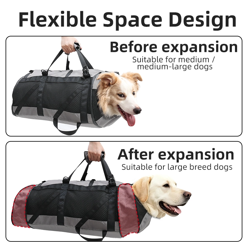 Multifunktionale Tragetasche für Hundezubehör, bequemer und wirbelsäulenstützender Rucksack mit großem Fassungsvermögen für den Transport großer Hunde