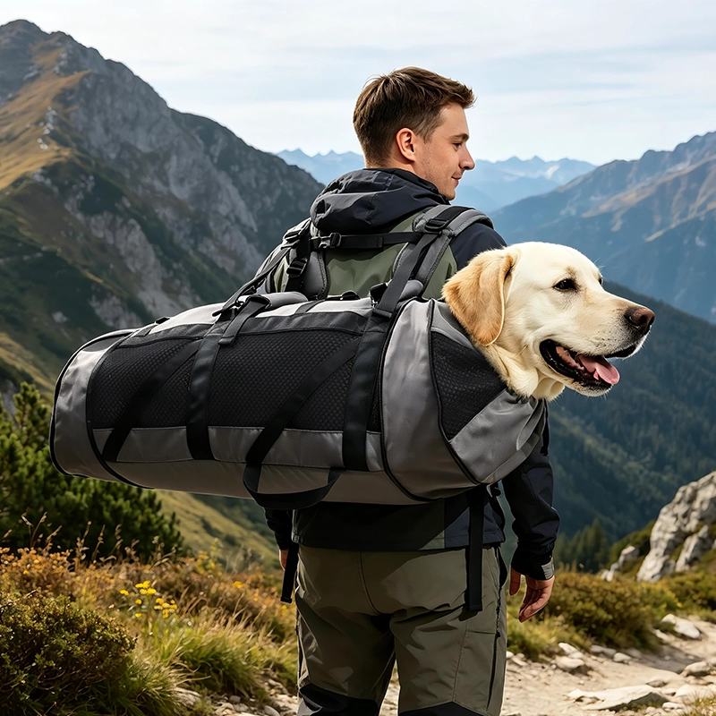 Multifunktionale Tragetasche für Hundezubehör, bequemer und wirbelsäulenstützender Rucksack mit großem Fassungsvermögen für den Transport großer Hunde