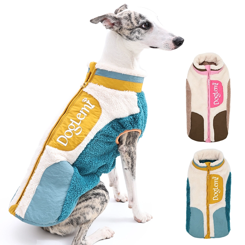 Factory Direct Luxus-Stil, elegante Hundejacke für Reisen, tragbare Neon-Samt-Hundejacke für Spaziergänge im Freien