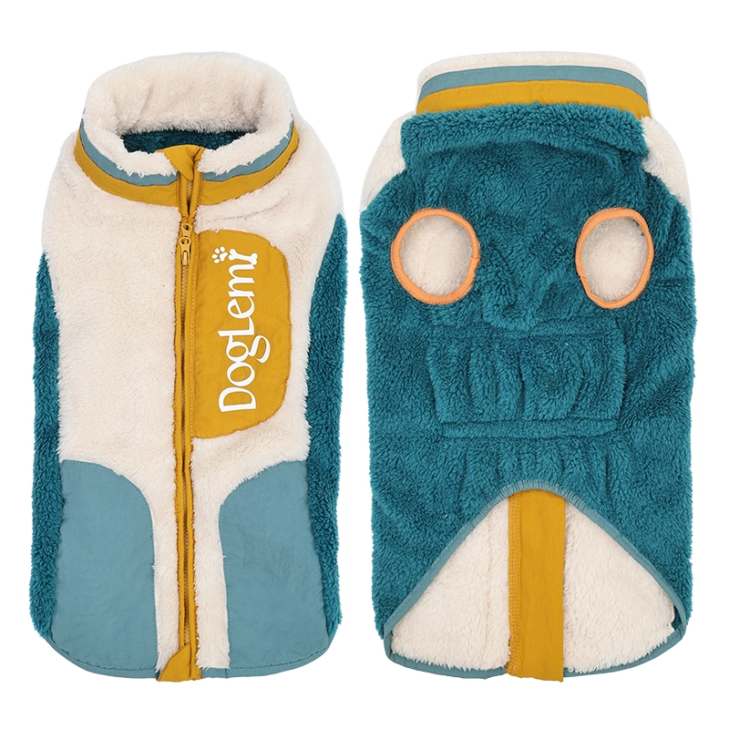 Factory Direct Luxus-Stil, elegante Hundejacke für Reisen, tragbare Neon-Samt-Hundejacke für Spaziergänge im Freien