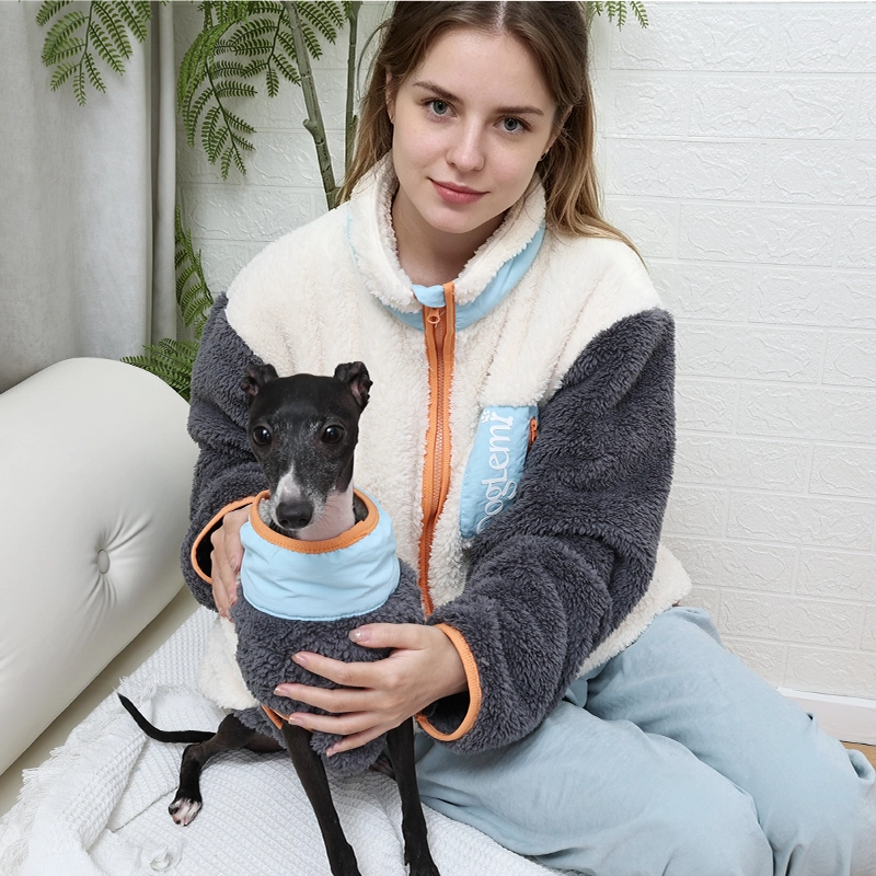 Factory Direct Luxus-Stil, weich, hautfreundlich, passende Hundekleidung für Besitzer und Hunde, Ganzkörper-Wintermantel für Hunde für Spaziergänge im Freien