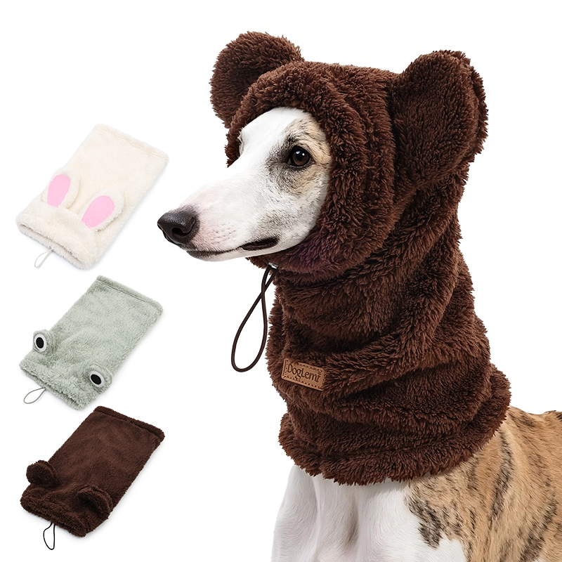 Doglemi Bequeme Passform Halloween Weihnachten Verstellbare Dichtheit Neues Design Haustier-Fleece-Kapuzenschal für den Außenbereich Heimtierbedarf