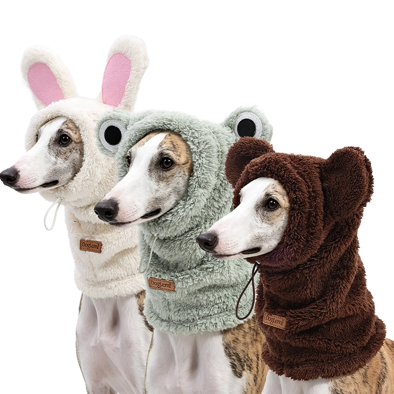 Doglemi Bequeme Passform Halloween Weihnachten Verstellbare Dichtheit Neues Design Haustier-Fleece-Kapuzenschal für den Außenbereich Heimtierbedarf