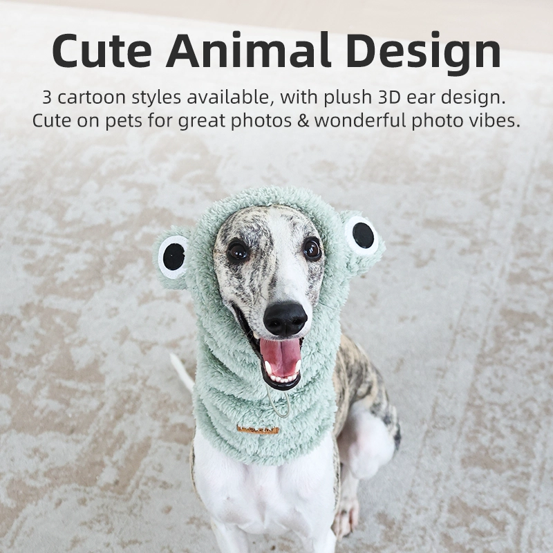 Doglemi Bequeme Passform Halloween Weihnachten Verstellbare Dichtheit Neues Design Haustier-Fleece-Kapuzenschal für den Außenbereich Heimtierbedarf