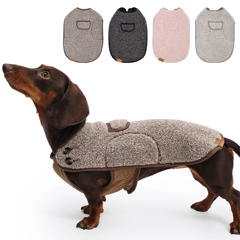 Doglemi Verdickte tägliche Freizeitkleidung für Hunde, Winterjacke, Haustierkleidung, Hersteller, französischer Stil, Hundeweste, Kleidung für Dackel