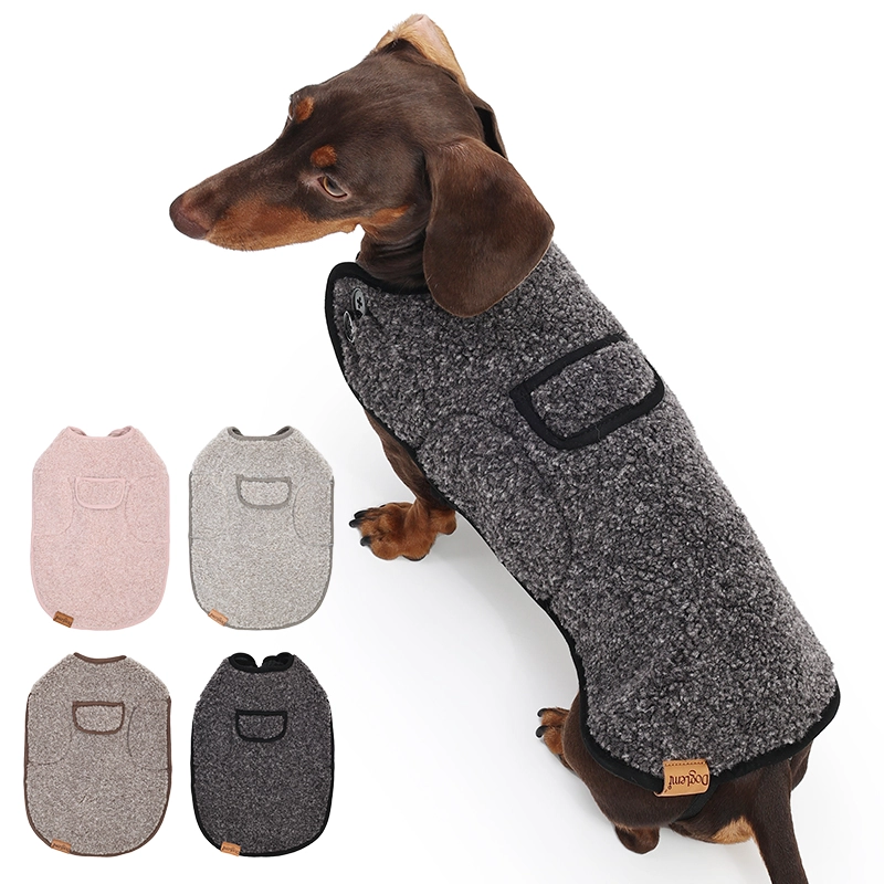 Doglemi Verdickte tägliche Freizeitkleidung für Hunde, Winterjacke, Haustierkleidung, Hersteller, französischer Stil, Hundeweste, Kleidung für Dackel