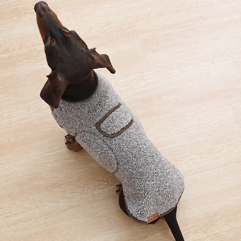 Doglemi Verdickte tägliche Freizeitkleidung für Hunde, Winterjacke, Haustierkleidung, Hersteller, französischer Stil, Hundeweste, Kleidung für Dackel