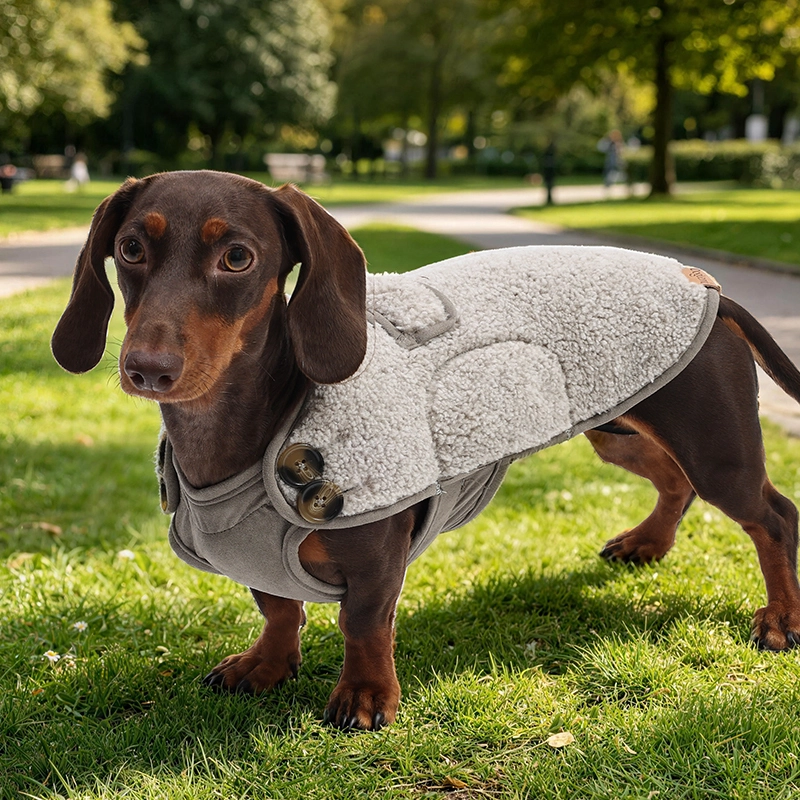 Doglemi Verdickte tägliche Freizeitkleidung für Hunde, Winterjacke, Haustierkleidung, Hersteller, französischer Stil, Hundeweste, Kleidung für Dackel