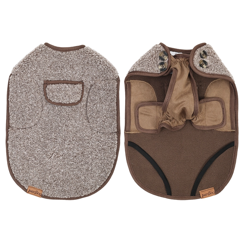 Doglemi Verdickte tägliche Freizeitkleidung für Hunde, Winterjacke, Haustierkleidung, Hersteller, französischer Stil, Hundeweste, Kleidung für Dackel