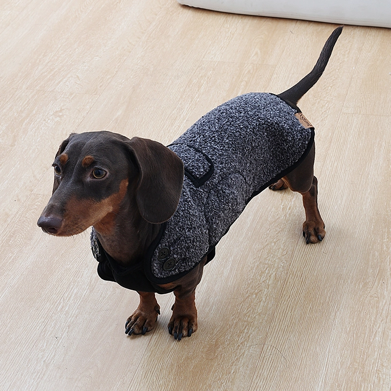 Doglemi Verdickte tägliche Freizeitkleidung für Hunde, Winterjacke, Haustierkleidung, Hersteller, französischer Stil, Hundeweste, Kleidung für Dackel