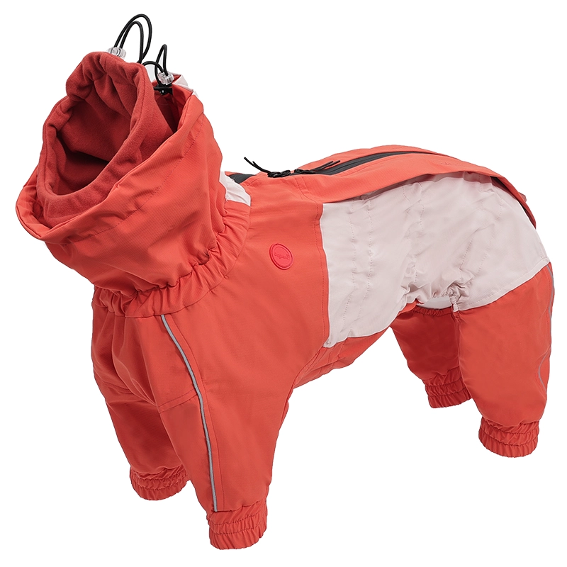Vêtements d'hiver pour chiens, tissu Composite à trois couches avec Logo personnalisé, hydrofuge de qualité supérieure, collier réglable à Double couche