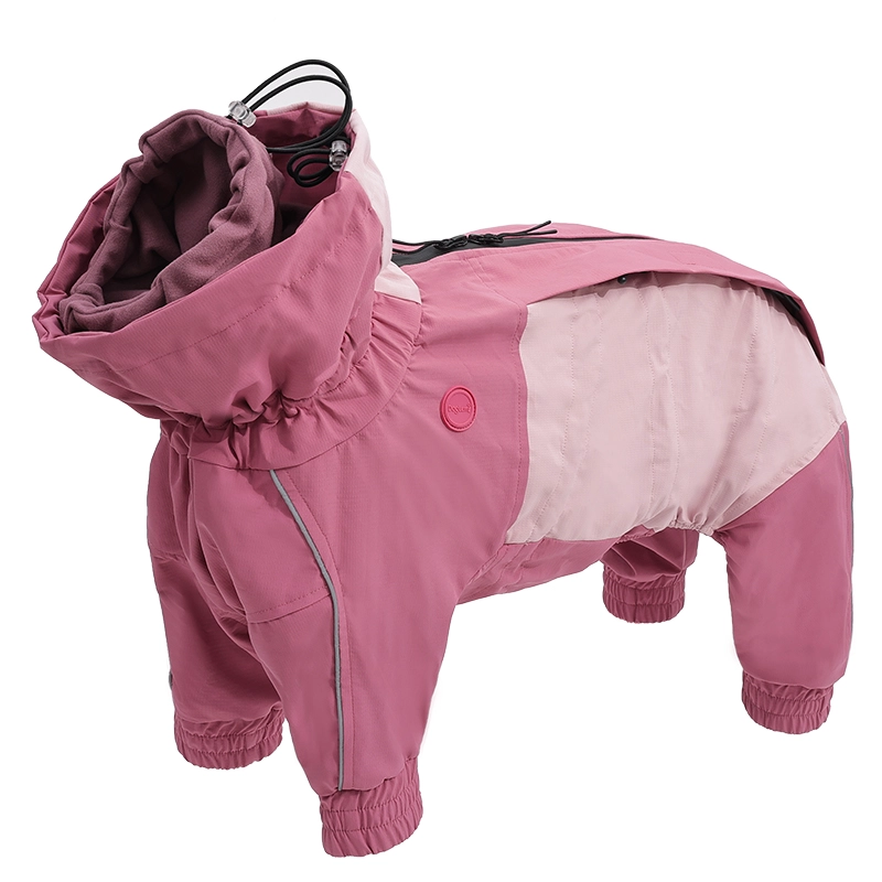 Vêtements d'hiver pour chiens, tissu Composite à trois couches avec Logo personnalisé, hydrofuge de qualité supérieure, collier réglable à Double couche