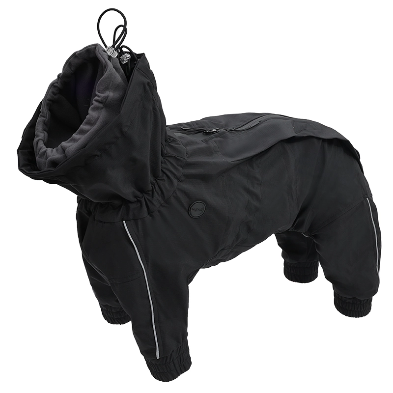 Vêtements d'hiver pour chiens, tissu Composite à trois couches avec Logo personnalisé, hydrofuge de qualité supérieure, collier réglable à Double couche