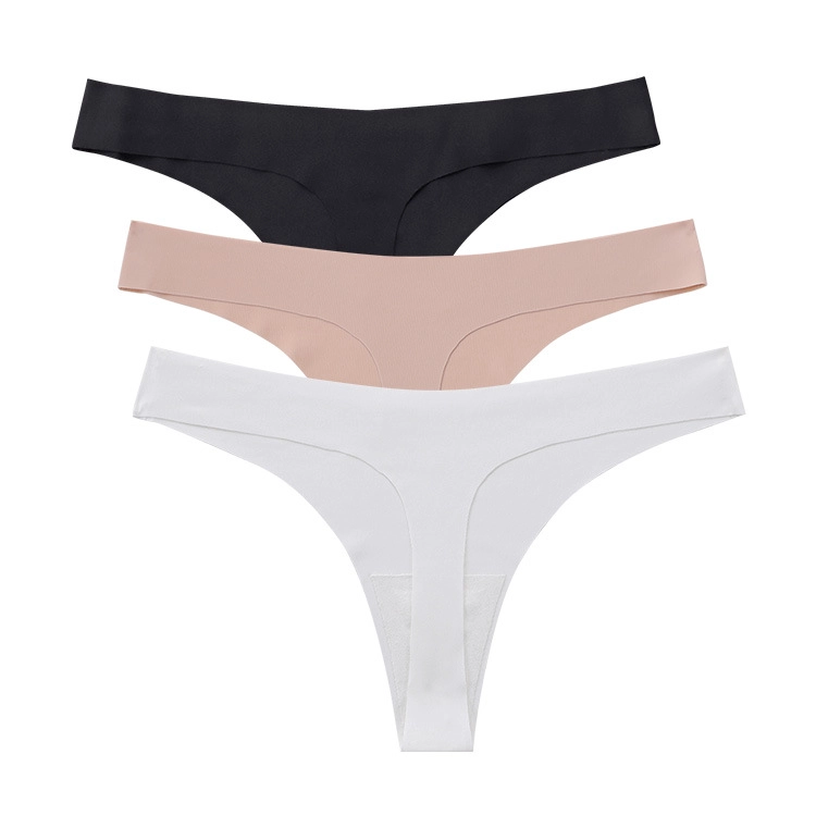 S-SHAPER Women Seamless Underwear Middle Waisted Half Coverage Sexy Bikini Thong