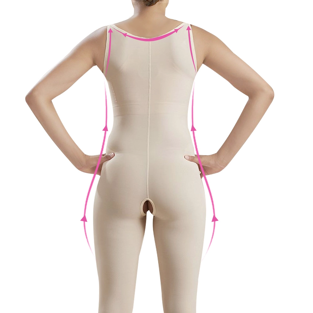 S-SHAPER Fajas Colombian Selepas Pembedahan Bodysuit Dengan Panjang Buku lali Menyokong Pemindahan Lemak Shapewear Pembedahan