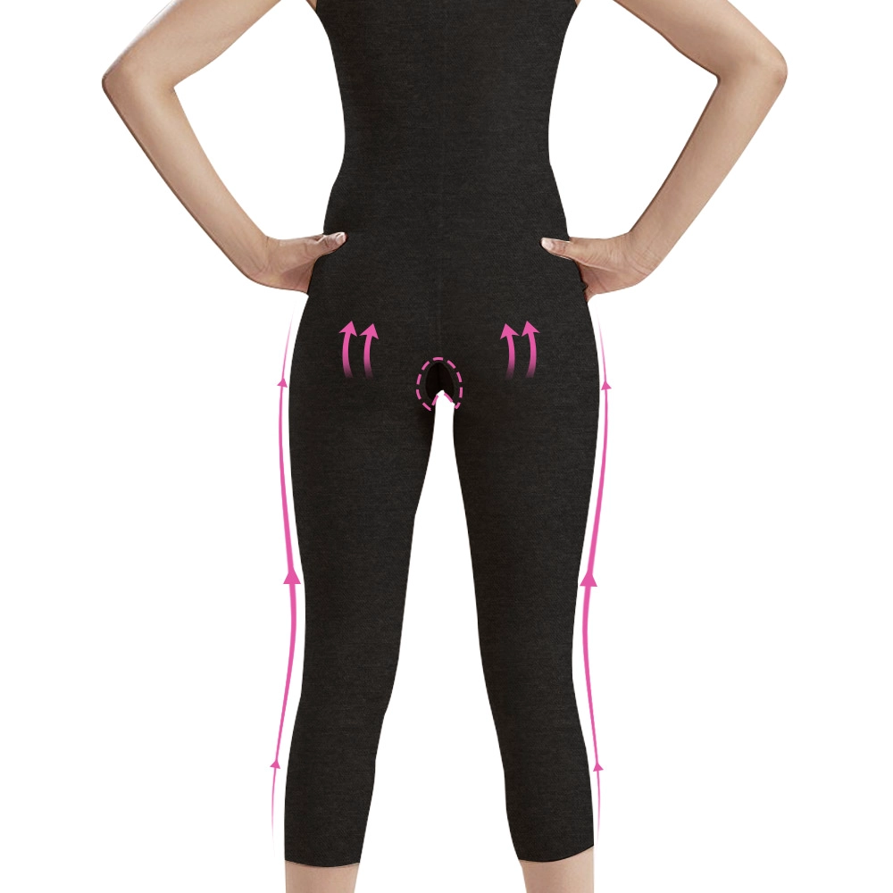 S-SHAPER Fajas Colombian Selepas Pembedahan Bodysuit Dengan Panjang Buku lali Menyokong Pemindahan Lemak Shapewear Pembedahan