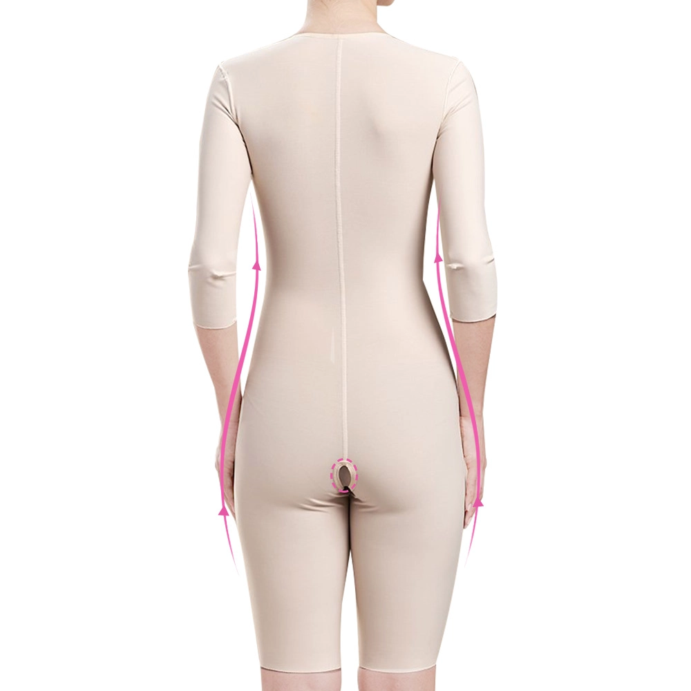 S-SHAPER’s Fajas Colombian Post Surgery Bodysuit Low Price Wholesales With 3/4 Length Sleeves Capri Support Fat Transfer Shapewear