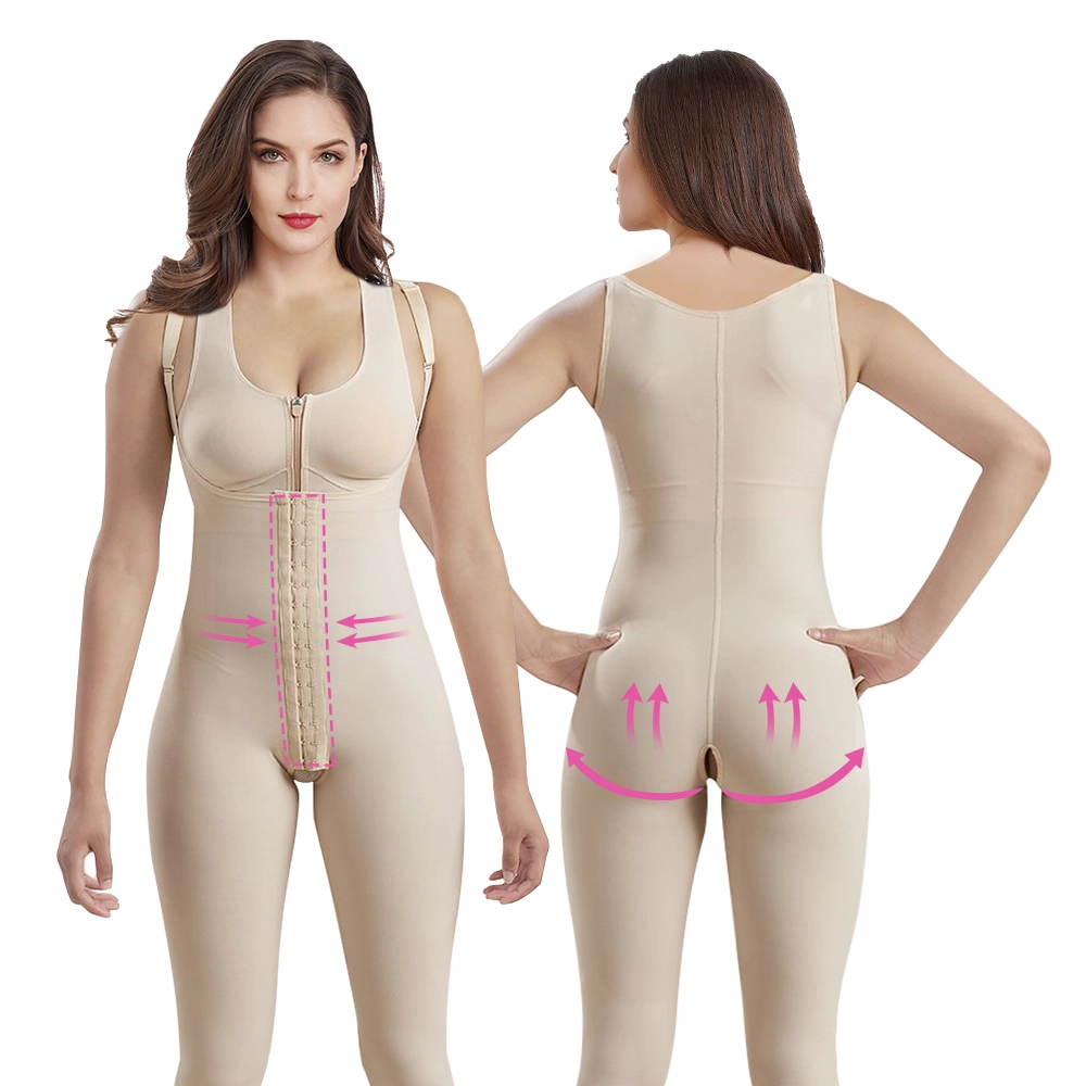 S-SHAPER Fajas Colombian Post Surgery Girdle With Ankle Length Compression Shapewear Support Fat Transfer Surgical Recover